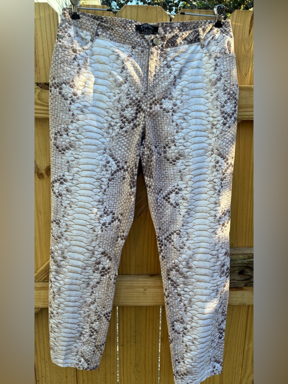 Etcetera Snake Print Pants Size 12 – Cotton Stretch Anke
